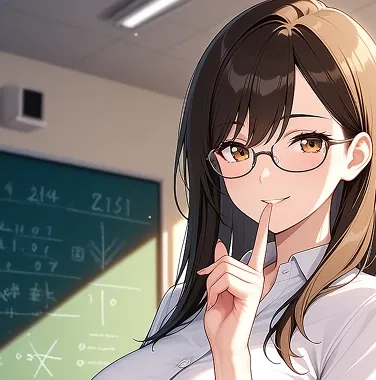 Fidanzata AI in stile anime con gli occhiali